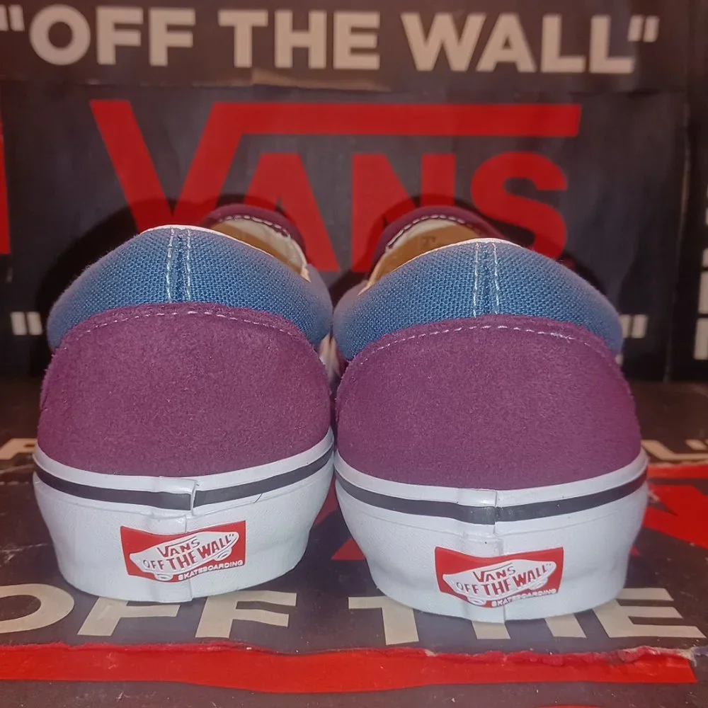 Vans Men's 8.5/Women's 10 Skate Slip On Moonlight Blue/Mauve Wine VN0A5FCAAPO